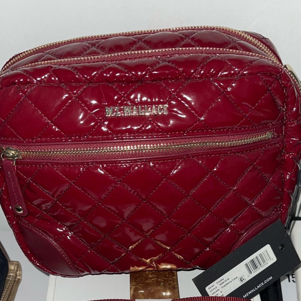 NWT MZ Wallace Crosby Crossbody in Cranberry Lacquer